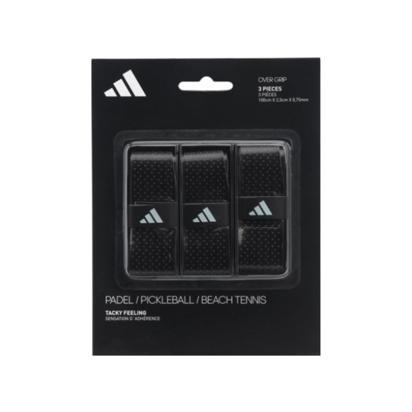 Overgrip Adidas Beach tennis Tacky Feeling- 3 unidades (Preto)